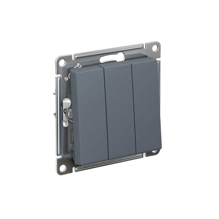 Картинка Systeme Electric AtlasDesign Грифель Выключатель 3-клавишный сх.1+1+1, 10АХ, механизм (ATN000731) в интернет-магазине Форум Электро в Москве