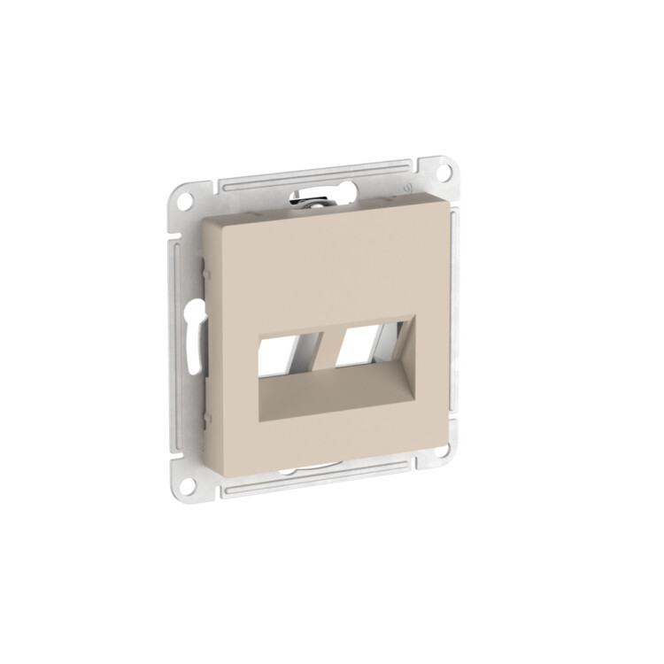 Картинка Systeme Electric AtlasDesign Песочный Накладка двойная для информационных функций типа Keystone (ATN001290) в интернет-магазине Форум Электро в Москве