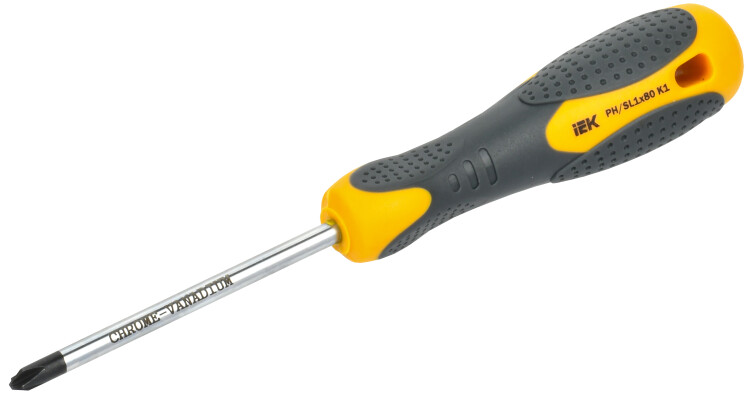 IEK ARMA2L 3 Отвертка PH/SL1х80 K1 (A2L3-SC10-K1-HS-10-080) превью в интернет-магазине электрики Форум Электро в Москве