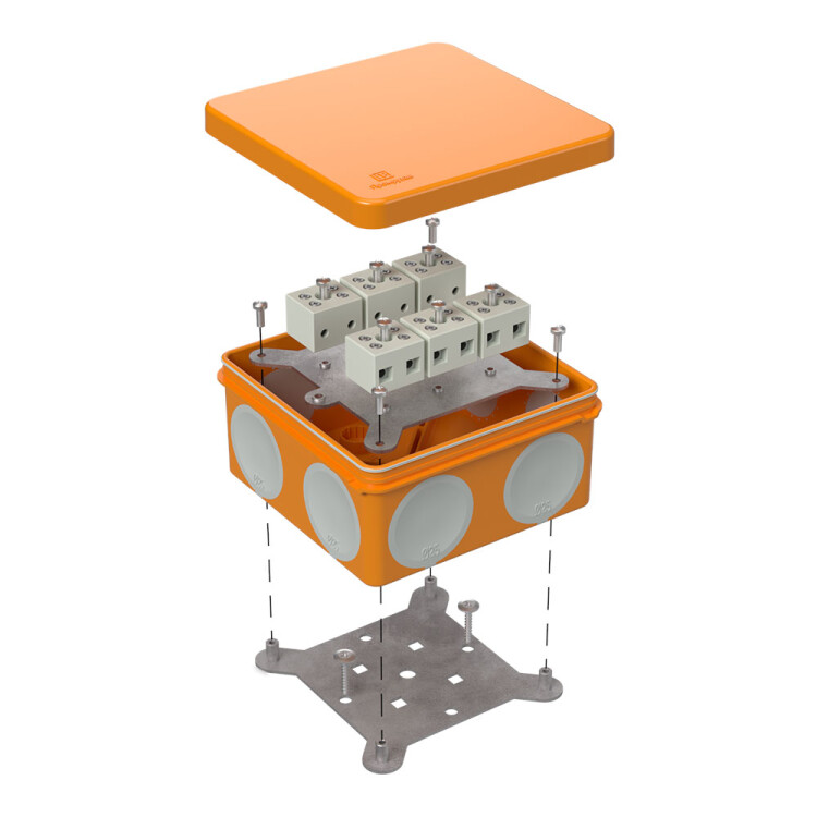 Промрукав Коробка огнестойкая для о/п двухкомпонентная 60-0300-FR6.0-12 Е15-Е120 100х100х50 (60-0300-FR6.0-12) превью в интернет-магазине электрики Форум Электро в Москве