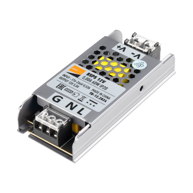 Jazzway BSPS 12V5,00A= 60W IP20 1г. гарантии (.5024328) превью в интернет-магазине электрики Форум Электро в Москве