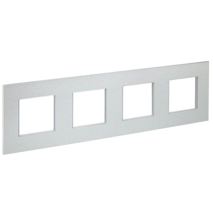 Картинка IEK SKANDY Металл Серебряный Рамка 4-ая SK-F34S (SK-M42-M-K23) в интернет-магазине Форум Электро в Москве