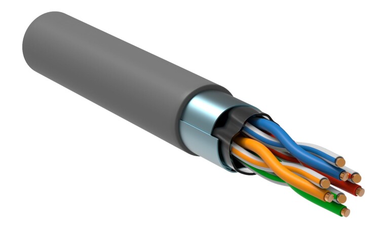 IEK GENERICA Витая пара F/UTP 5E 24AWG 4PR PVC 1м серый 305м РФ (BC1-C5E04-311-305-R-G) превью в интернет-магазине электрики Форум Электро в Москве