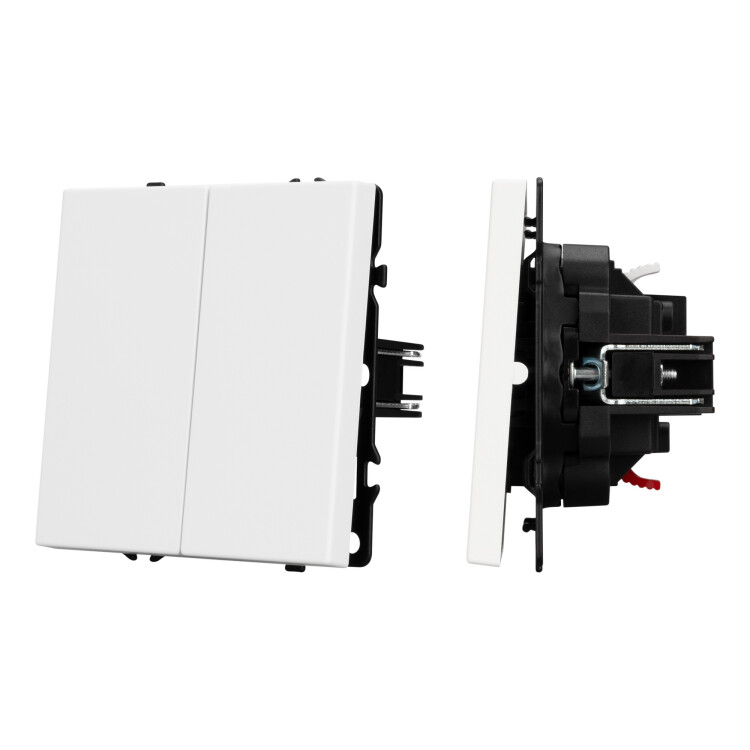 Картинка Arlight Механизм звонкового выключателя двухклавишный SWT-NOBE-MKR2-SFPL-WH (230V, 10A) (Белый кварц) (061741) в интернет-магазине Форум Электро в Москве