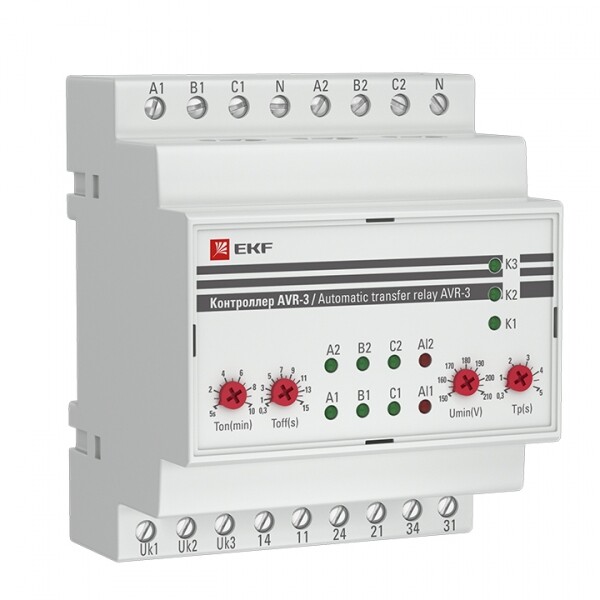 EKF Контроллер АВР на 2 ввода с секционированием AVR-3 (rel-avr-3) превью в интернет-магазине электрики Форум Электро в Москве