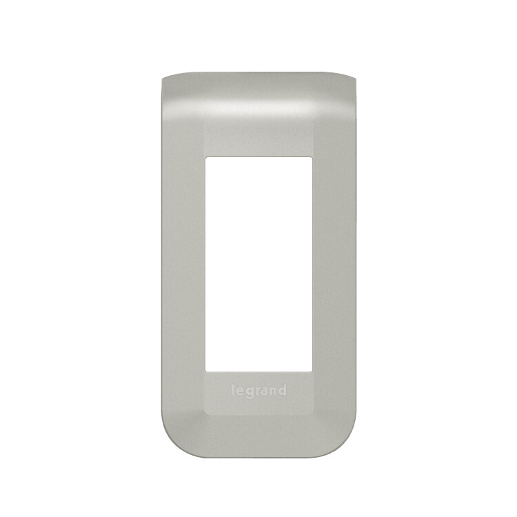 Картинка Legrand Mosaiс Рамка - Программа Mosaic - 1 модуль - алюминий (079301L) в интернет-магазине Форум Электро в Москве