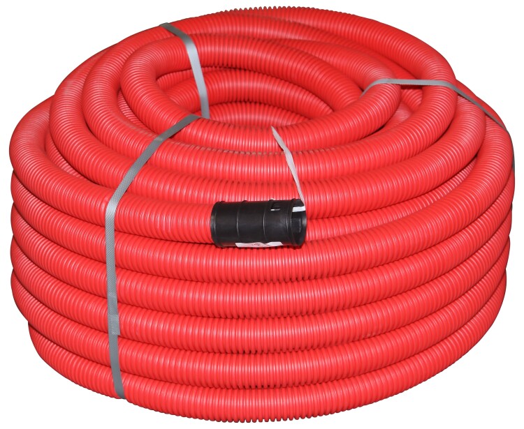 ЭРА Труба GOFR-110-50-HD2-R гофрированная двустенная ПНД красная 450Н SN10 d110мм с зондом 50м (Б0048276) превью в интернет-магазине электрики Форум Электро в Москве