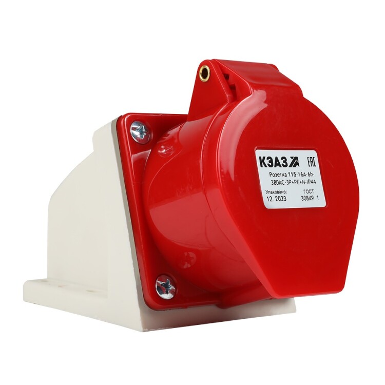Розетка для монтажа на поверхность 115-16А-6h-380AC-3P+PE+N-IP44 (222755) превью в интернет-магазине электрики Форум Электро в Москве Розетка для монтажа на поверхность 115-16А-6h-380AC-3P+PE+N-IP44 (222755) превью в интернет-магазине электрики Форум Электро в Москве