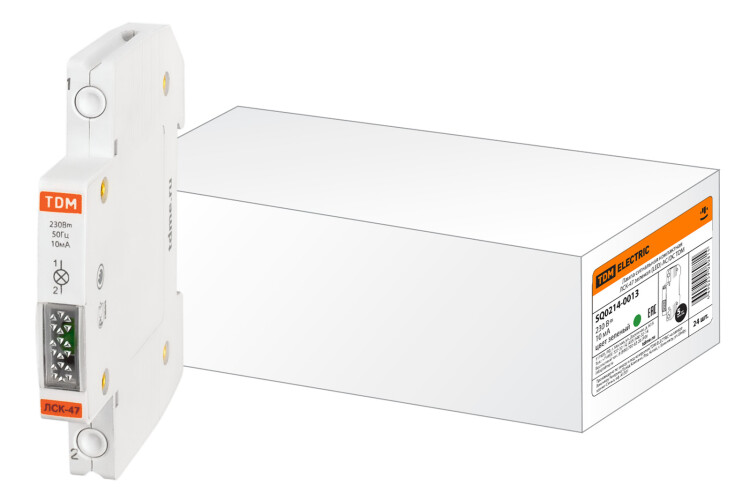 TDM Лампа сигнальная компактная ЛСК-47 зеленая (LED) AC/DC (SQ0214-0013) превью в интернет-магазине электрики Форум Электро в Москве