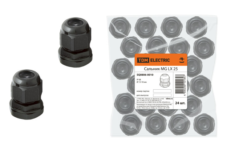 Фотография TDM Сальник MG LX 25 диаметр проводника 13-18мм IP68 (=this.property.MANUFACTURERCODE}) в интернет-магазине Форум Электро в Москве TDM Сальник MG LX 25 диаметр проводника 13-18мм IP68 (=this.property.MANUFACTURERCODE}) фото в интернет-магазине Форум Электро в Москве