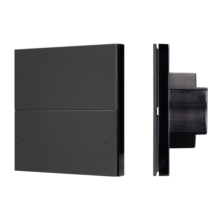 Картинка Arlight INTELLIGENTIGHT Кнопочная панель SMART-DMX512-801-22-4G-4SC-DIM-IN Black (230V, 2.4G) (IP20 Пластик, 5 лет) (039312) в интернет-магазине Форум Электро в Москве