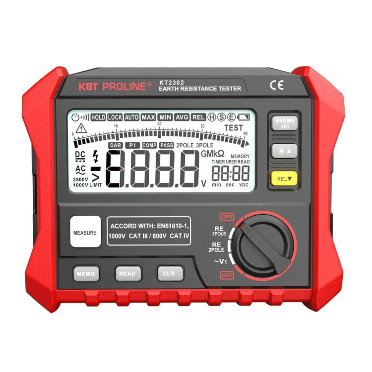 КВТ KT 2302 Измеритель сопротивления заземления цифровой (87240) превью в интернет-магазине электрики Форум Электро в Москве