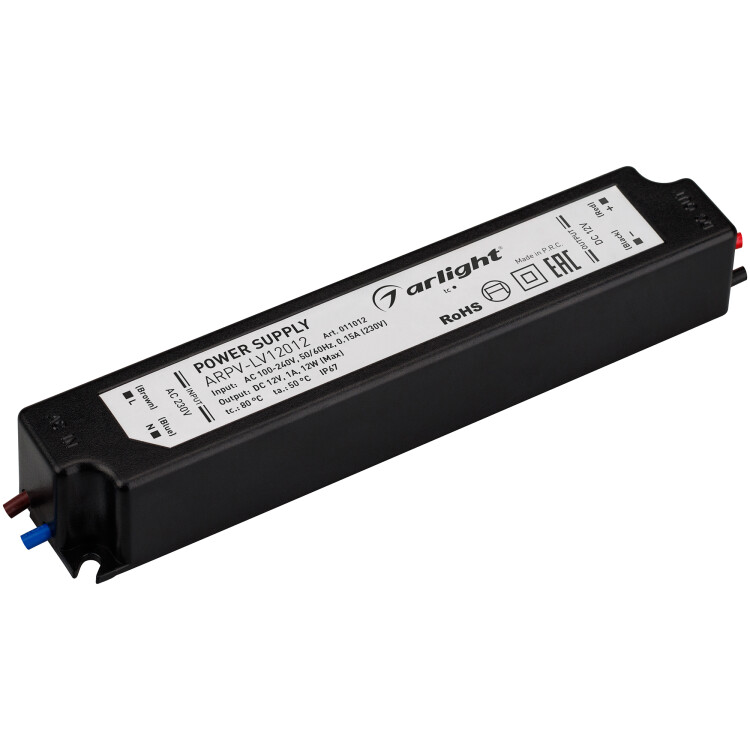 Arlight Блок питания ARPV-LV12012 (12V, 1.0A, 12W) (IP67 Пластик, 2 года) (011012) превью в интернет-магазине электрики Форум Электро в Москве Arlight Блок питания ARPV-LV12012 (12V, 1.0A, 12W) (IP67 Пластик, 2 года) (011012) превью в интернет-магазине электрики Форум Электро в Москве