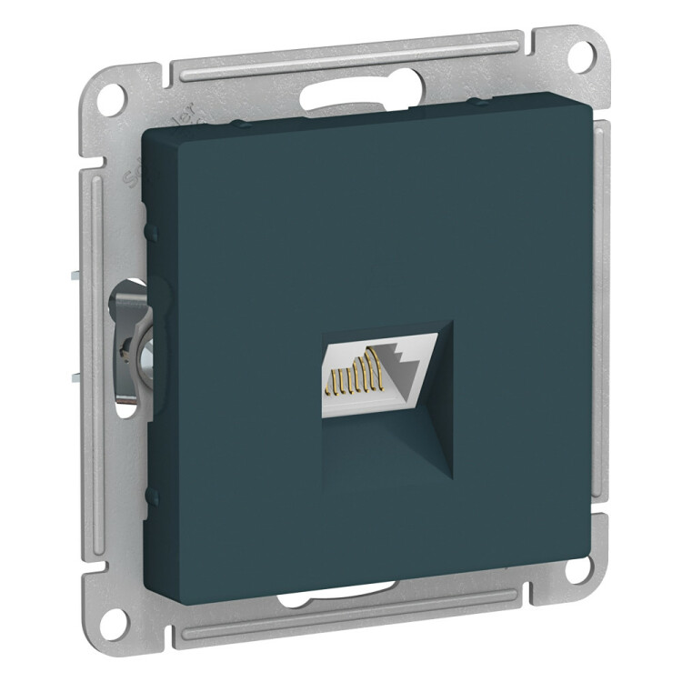 Картинка Systeme Electric AtlasDesign Изумруд Розетка компьютерная RJ45, кат. 6A, механизм (ATN000886) в интернет-магазине Форум Электро в Москве