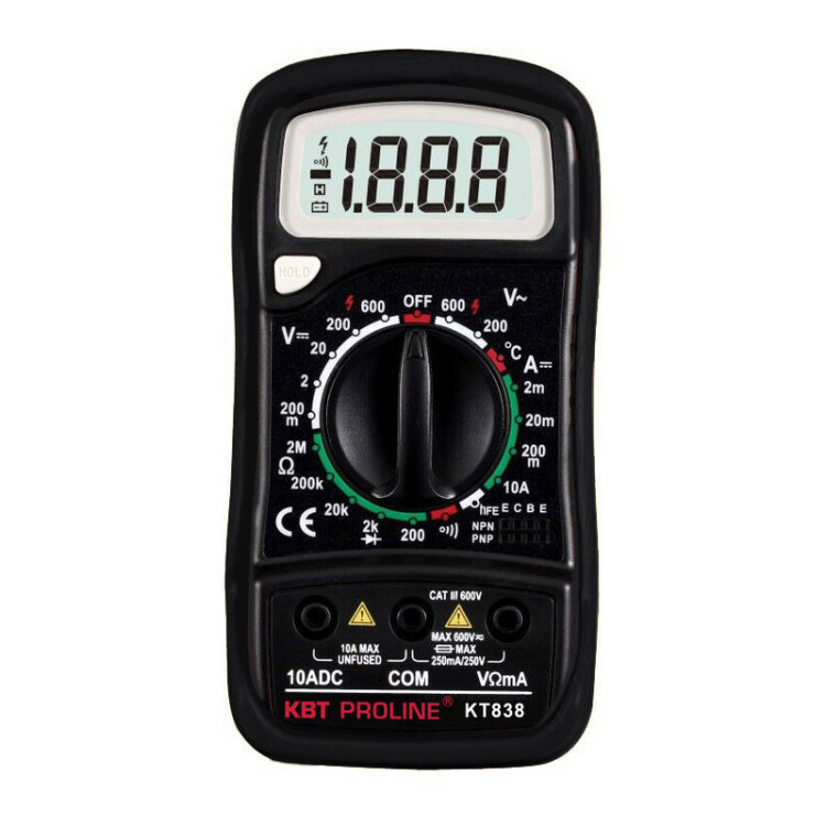 КВТ KT 838 "PROLINE" Мультиметр цифровой (79128) превью в интернет-магазине электрики Форум Электро в Москве