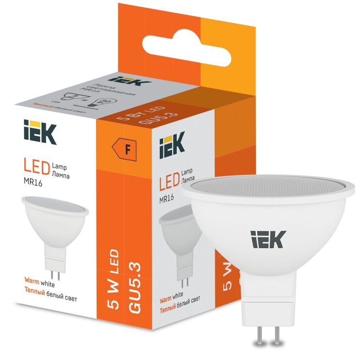 LED MR16 410lm 3000K GU5 IEK (LL-I-MR16-5-230-30-GU5) превью в интернет-магазине электрики Форум Электро в Москве