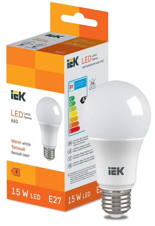LED Bulb A60 1500lm 3000K E27 IEK (LL-I-A60-15-230-30-E27) превью в интернет-магазине электрики Форум Электро в Москве