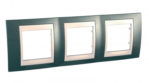 Картинка РАМКА ГОРИЗОНТАЛЬНАЯ, 3 МЕСТА, ХАМЕЛЕОН ШАМПАНЬ/ БЕЖЕВЫЙ (MGU6.006.524) в интернет-магазине Форум Электро в Москве