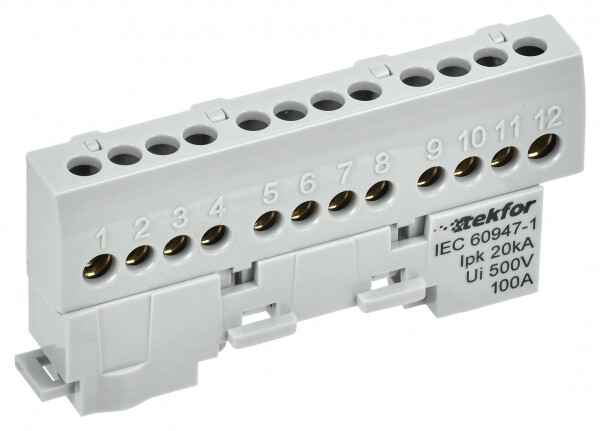 TEKFOR Шина L "фаза" изол. на унив. держ. 6х9-10-Ср IEK (TF-NN10-10-KL-K03) превью в интернет-магазине электрики Форум Электро в Москве