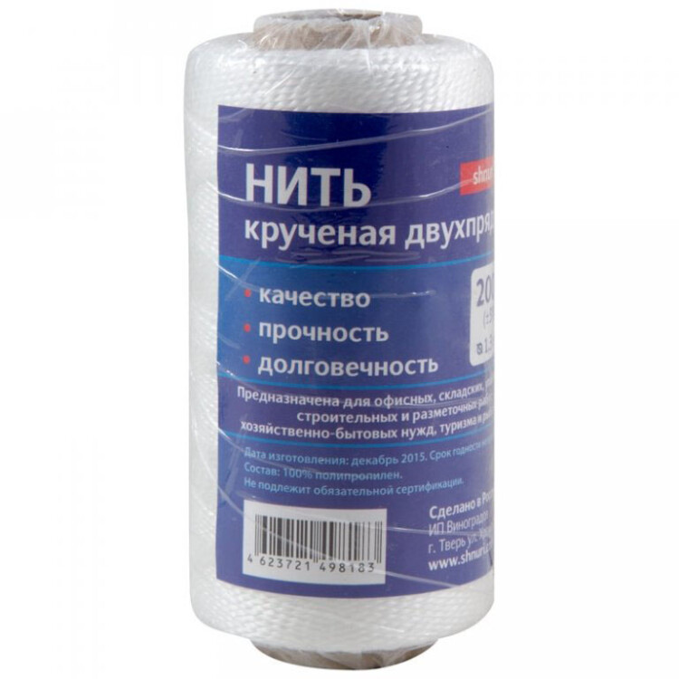 Нить крученая 148 текс (140м) белая- накл. (125627) превью в интернет-магазине электрики Форум Электро в Москве