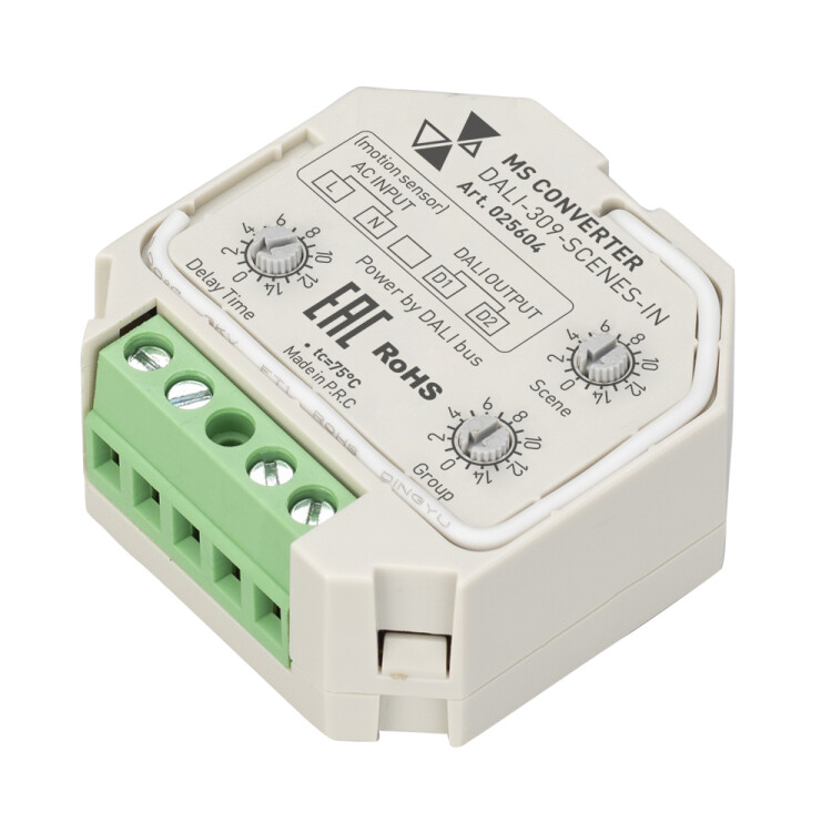 Arlight INTELLIGENT Конвертер датчика движения DALI-309-SCENES-IN (DALI bus, 230V) (INTELLIGENT -) (025604) превью в интернет-магазине электрики Форум Электро в Москве Arlight INTELLIGENT Конвертер датчика движения DALI-309-SCENES-IN (DALI bus, 230V) (INTELLIGENT -) (025604) превью в интернет-магазине электрики Форум Электро в Москве