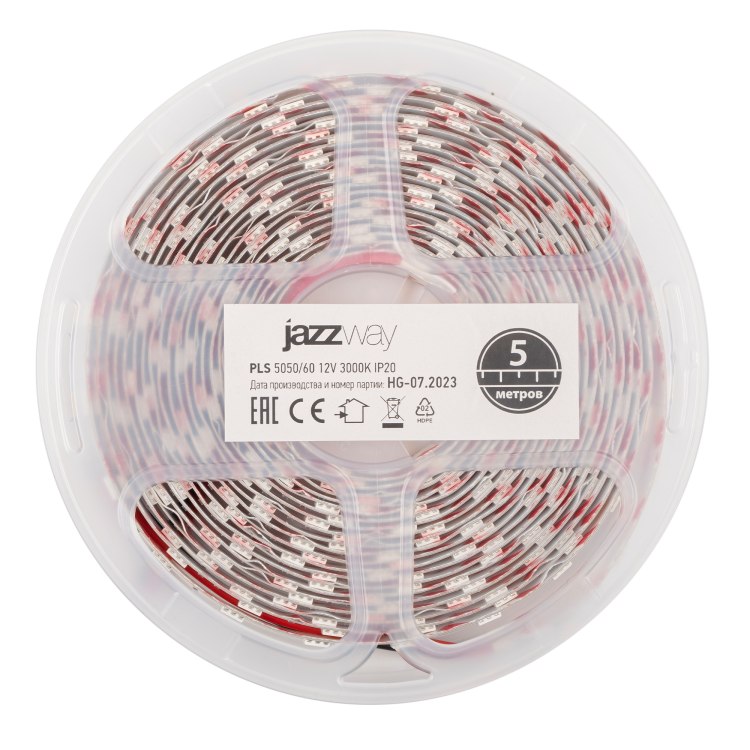 Jazzway Лента PLS 5050/60 Warmwhite IP20 (5м) (.1000989) превью в интернет-магазине электрики Форум Электро в Москве