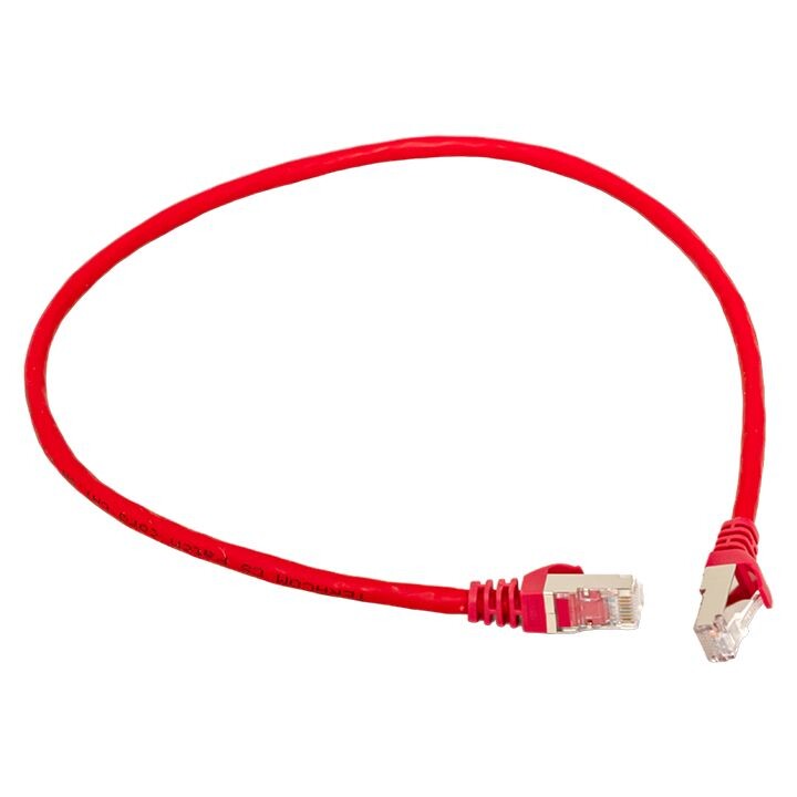EKF Патч-корд TERACOM CS Cat.6A экранированный S/FTP оболочка LSZH красный (0,5м) (TRCS-6ASF-LSH-05M-RD) превью в интернет-магазине электрики Форум Электро в Москве