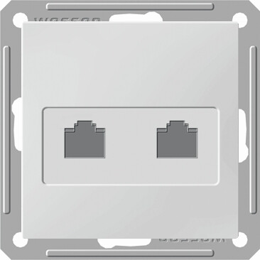 Картинка Systeme Electric Wessen 59 Беж Розетка компьютерная 2-ая RJ45 кат.5e (RSI-251KK5E-2-86) в интернет-магазине Форум Электро в Москве