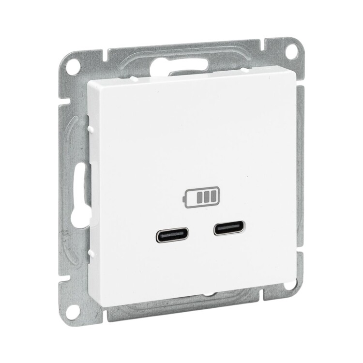 Картинка EKF Механизм розетки USB-C - 2шт, белый Эпика (UP1-SOW-2USBC) в интернет-магазине Форум Электро в Москве