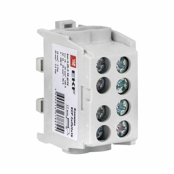 EKF PROxima Клемма распределительная КСР с двойным винтом 2x25/2x16 серая (ksr-2.25-2.16-grey) превью в интернет-магазине электрики Форум Электро в Москве