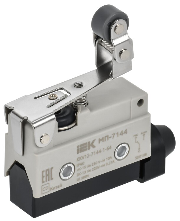 IEK Микр. конц. МП-7144 укор. рычаг с рег. рол. IP40 (KKV12-7144-1-64) превью в интернет-магазине электрики Форум Электро в Москве