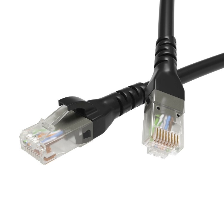 DKC Патч-корд неэкранированный CAT5E U/UTP 4х2, LSZH, черный, 1.0м (RN5EUU4510BK) превью в интернет-магазине электрики Форум Электро в Москве
