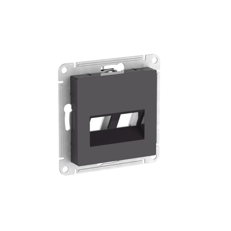 Картинка Systeme Electric AtlasDesign Базальт Накладка двойная для информационных функций типа Keystone (ATN001490) в интернет-магазине Форум Электро в Москве
