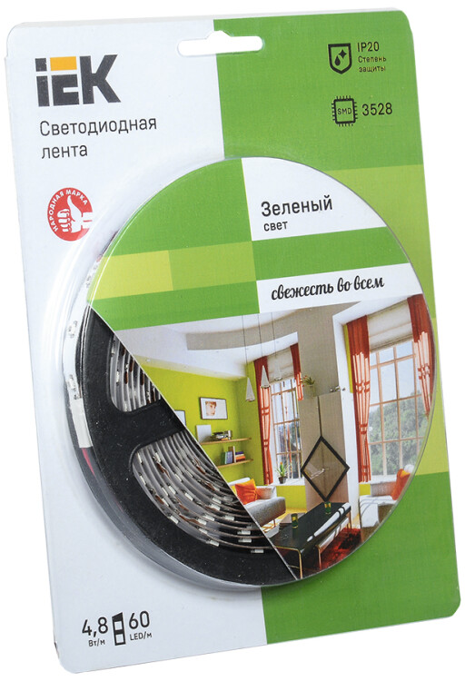 IEK Лента LED 5м блистер LSR-3528G60-4.8-IP20-12V -eco (LSR1-5-060-20-1-05) превью в интернет-магазине электрики Форум Электро в Москве