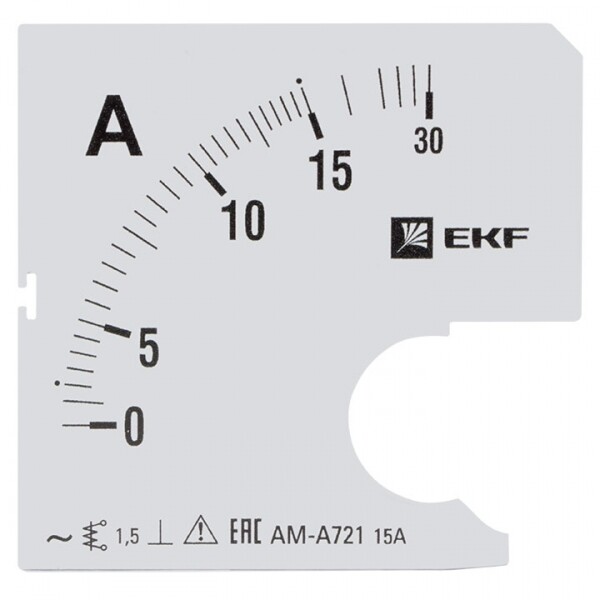 EKF Шкала сменная для A721 15/5А-1,5 PROxima (s-a721-15) превью в интернет-магазине электрики Форум Электро в Москве