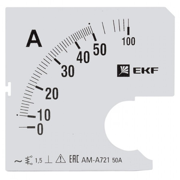 EKF Шкала сменная для A721 50/5А-1,5 PROxima (s-a721-50) превью в интернет-магазине электрики Форум Электро в Москве