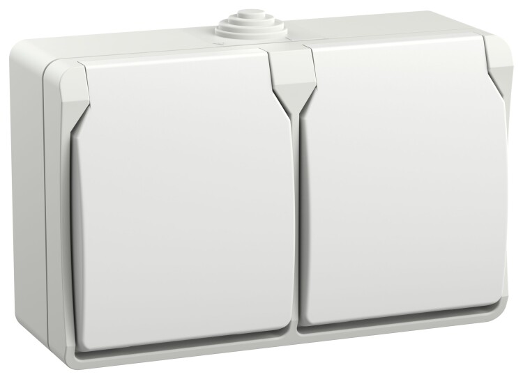 Картинка IEK FORS Роз. 2-я с з/к/ш о/у 16А IP54 РСб22-3-ФБ бел. (ERS22-K01-16-54-DC) в интернет-магазине Форум Электро в Москве