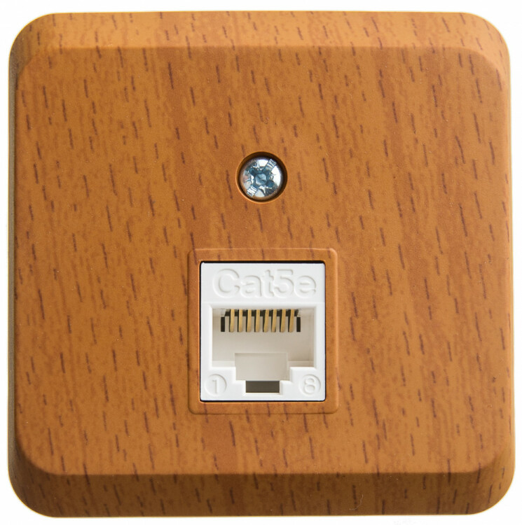 Картинка Systeme Electric Этюд наруж Бук Розетка компьютерная RJ45 кат.5E (KOMA-001T) в интернет-магазине Форум Электро в Москве