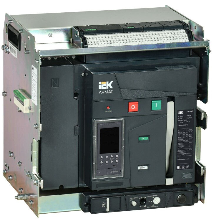 IEK ARMAT Автоматический выключатель воздушный выдвижного исполнения 4P A 66кА 1000А TD с акс. (AR-ACB-4VA-066-1000A-TDCF) превью в интернет-магазине электрики Форум Электро в Москве