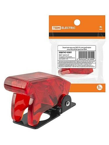 Картинка TDM Защитная крышка SAC-01 для тумблеров типа KN и ASW красная (SQ0747-0301) в интернет-магазине Форум Электро в Москве