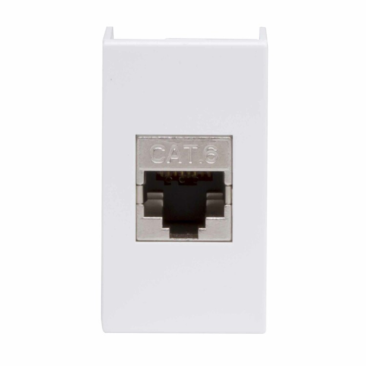 Картинка Ком.роз. RJ45 кат.6 экран., 8P8C, Viva, белая, 1мод (45068) в интернет-магазине Форум Электро в Москве