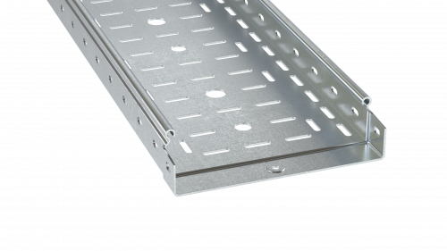 DKC Лоток перфорированный 50x100х6000, 1,5 мм, горячеоцинкованный (SPM60510HDZ) превью в интернет-магазине электрики Форум Электро в Москве