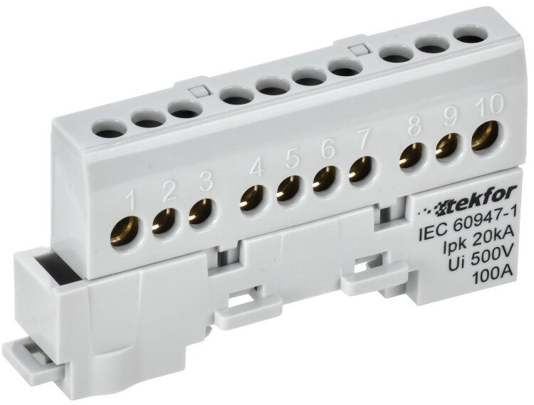 TEKFOR Шина L "фаза" изол. на унив. держ. 6х9-10-Ср IEK (TF-NN10-10-KL-K03) превью в интернет-магазине электрики Форум Электро в Москве