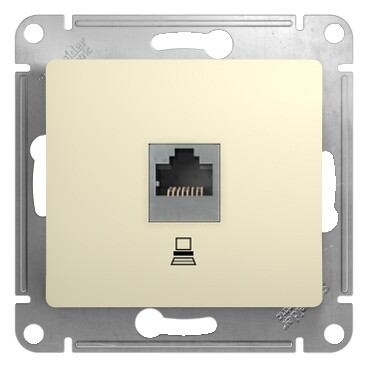 Картинка Systeme Electric Glossa Беж Розетка компьютерная RJ45 кат.5E (GSL000281K) в интернет-магазине Форум Электро в Москве