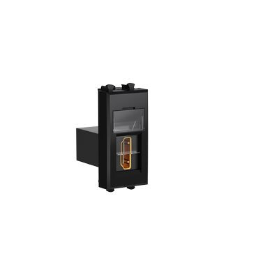 Картинка HDMI розетка модульная, тип А-А, "Avanti", "Черный квадрат", 1 модуль (4402251) в интернет-магазине Форум Электро в Москве