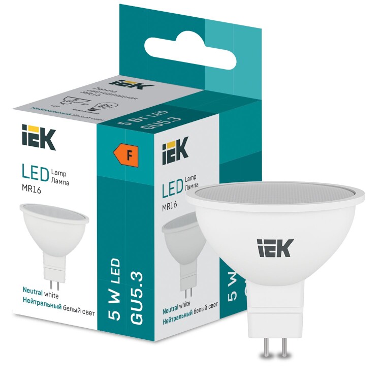 LED MR16 410lm 4000K GU5 IEK (LL-I-MR16-5-230-40-GU5) превью в интернет-магазине электрики Форум Электро в Москве