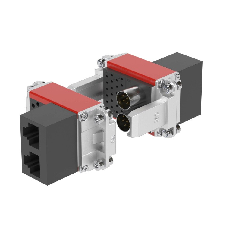 Комплект держателей сигнальных контактов 12А, 26pin, 2xRJ45 (без  наполнения) (R5M2WSCBRJ) превью в интернет-магазине электрики Форум Электро в Москве