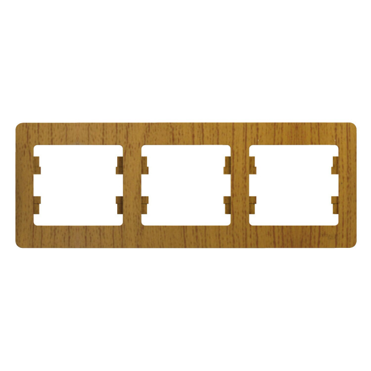 Картинка Systeme Electric Glossa Дерево Дуб Рамка 3-ая, горизонтальная (GSL000503) в интернет-магазине Форум Электро в Москве