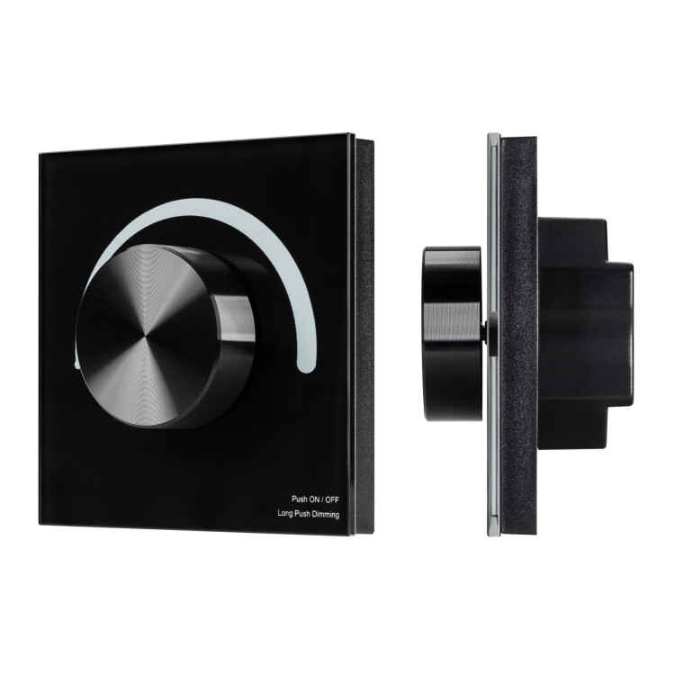 Фотография Arlight Панель SMART-P37-DIM-IN Black (230V, 1.2A, TRIAC, Rotary, 2.4G) (IP20 Пластик, 5 лет) (028109) в интернет-магазине Форум Электро в Москве Картинка Arlight Панель SMART-P37-DIM-IN Black (230V, 1.2A, TRIAC, Rotary, 2.4G) (IP20 Пластик, 5 лет) (028109) в интернет-магазине Форум Электро в Москве