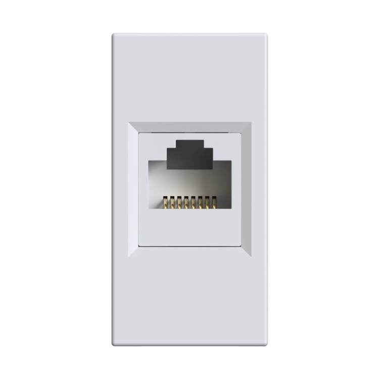 Картинка Systeme Electric Розетка W45 1XRJ45 CAT.5E формата 45Х22, 5 белая RAL 9003 (RIN-145K5E-B) в интернет-магазине Форум Электро в Москве
